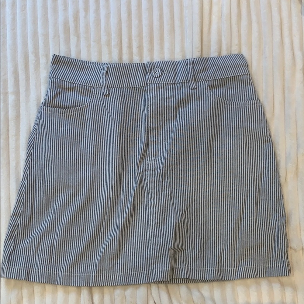 Blue/White Stripe F21 Pencil Skirt